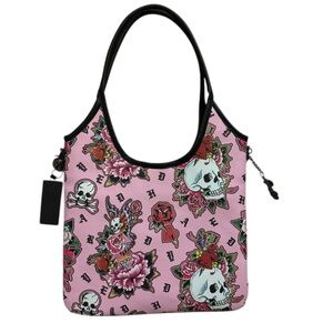Ed Hardy Pink Skull and Floral Women's Bag Sample